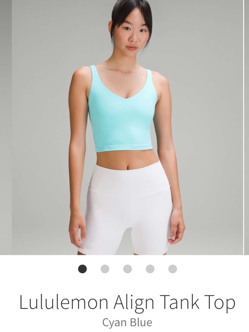 lululemon athletica Align V-Neck Crop Tank Top - Cyan Blue